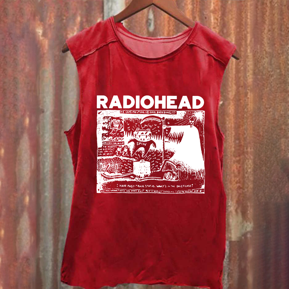 Unisex Cotton Radiohead Rock Band Tank Top