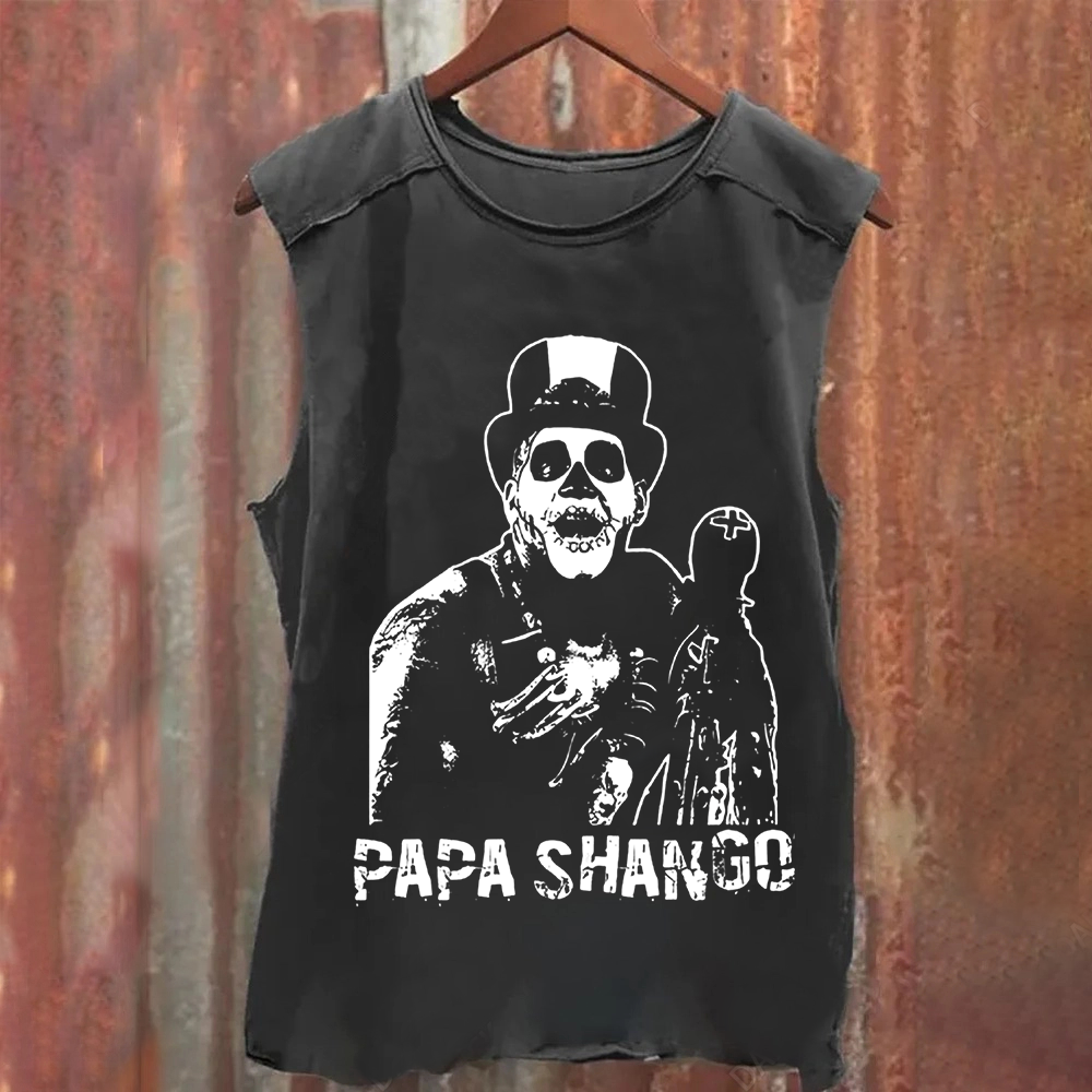 Unisex Vintage Washed Papa Shango Wrestler   Wrestling Tank Top