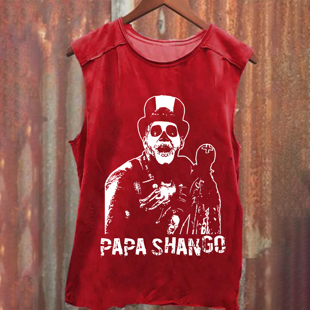 Unisex Vintage Washed Papa Shango Wrestler   Wrestling Tank Top