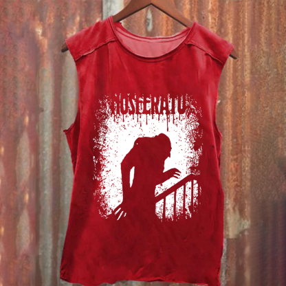 Unisex Vintage Washed  Nosferatu 1922 Horror Movie  Tank Top