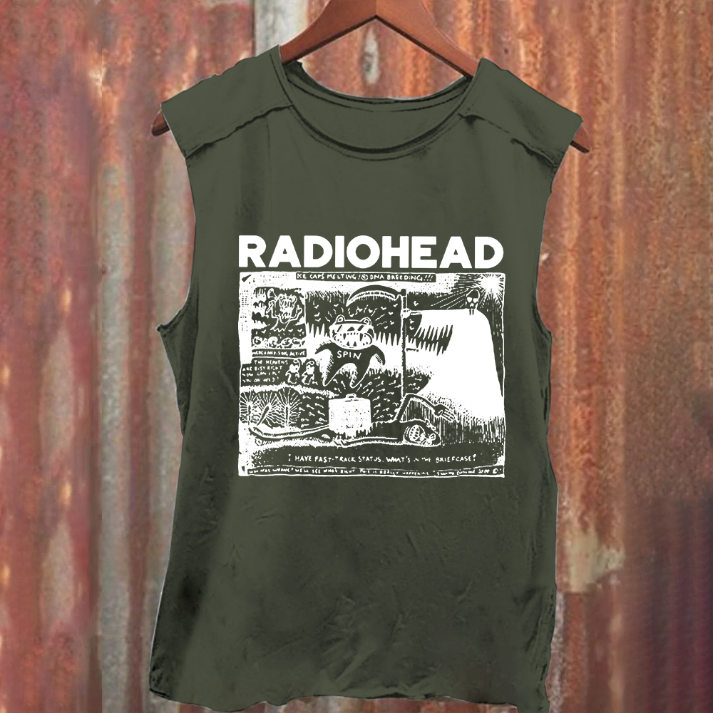 Unisex Cotton Radiohead Rock Band Tank Top