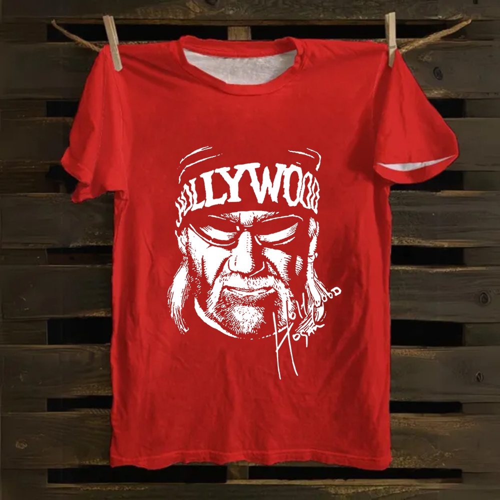 Unisex Vintage  Wrestling WCW Hollywood Hulk Hogan  Cotton T-Shirt