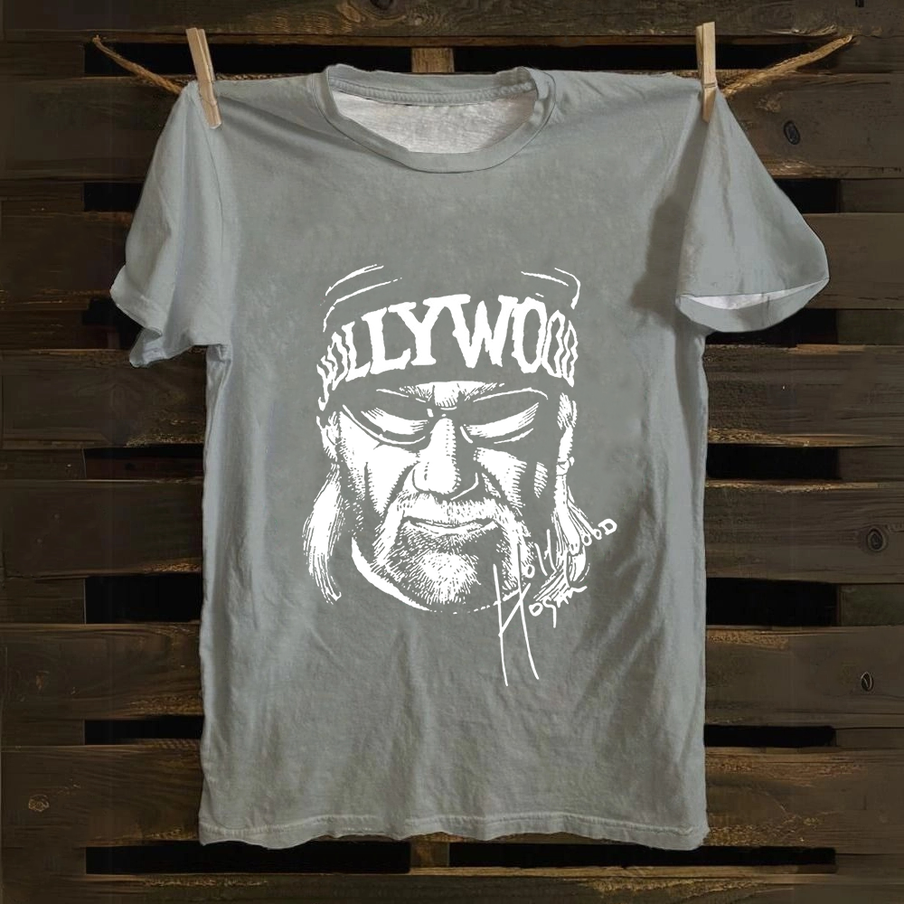Unisex Vintage  Wrestling WCW Hollywood Hulk Hogan  Cotton T-Shirt