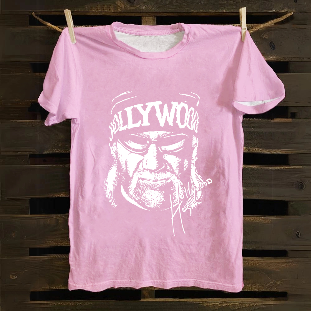 Unisex Vintage  Wrestling WCW Hollywood Hulk Hogan  Cotton T-Shirt