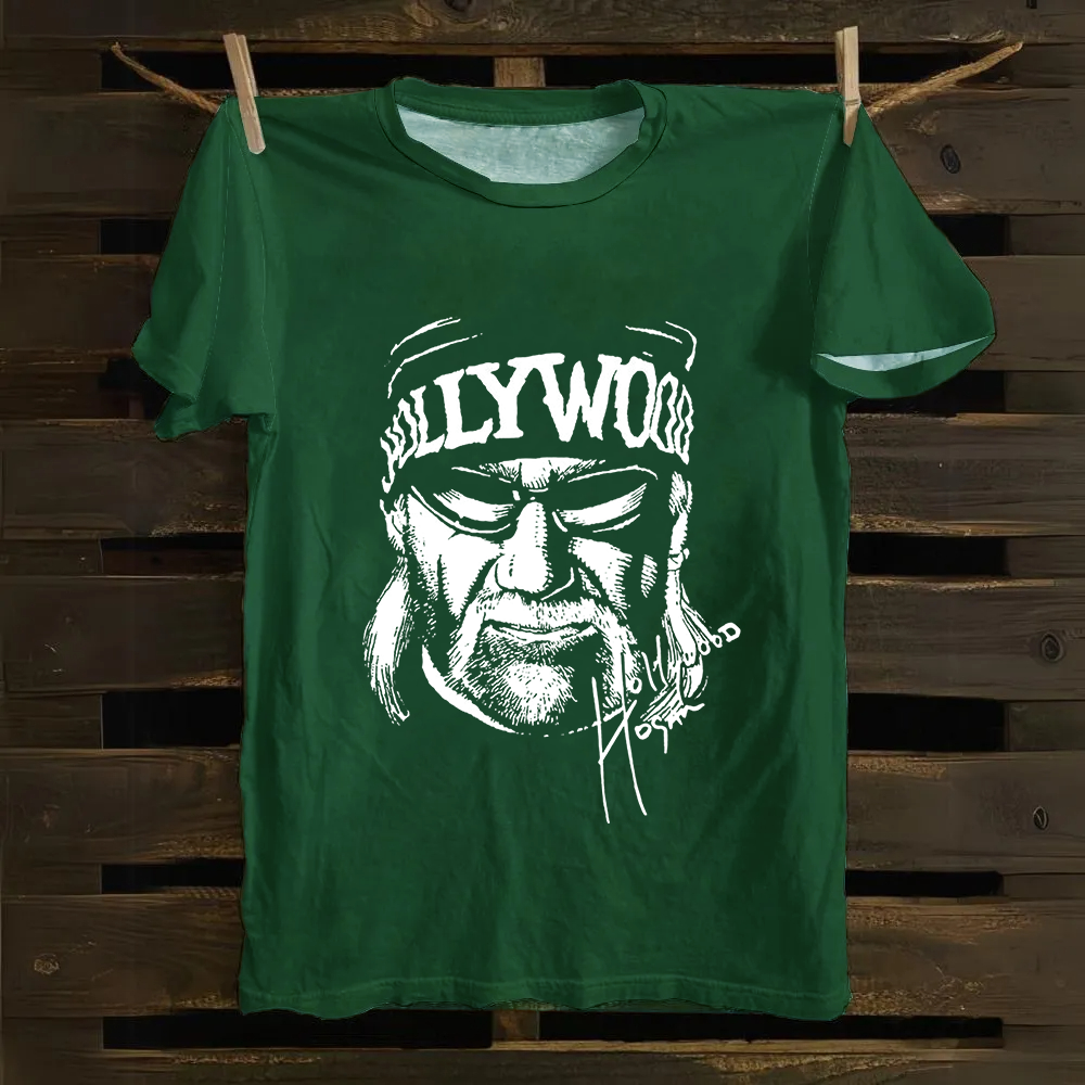 Unisex Vintage  Wrestling WCW Hollywood Hulk Hogan  Cotton T-Shirt