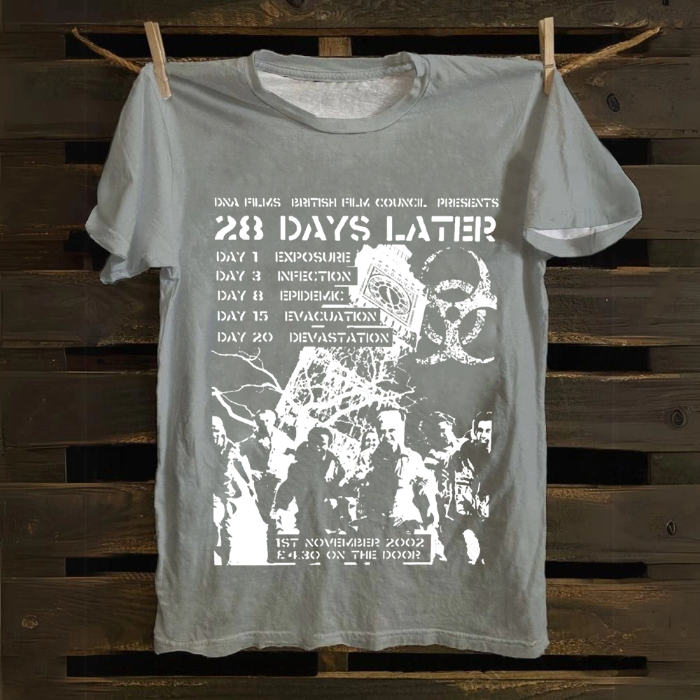 Unisex Vintage 28 Days Later Horror Movie  Cotton T-Shirt