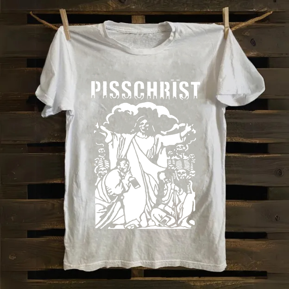 Unisex Vintage Pisschrist Band Cotton T-Shirt
