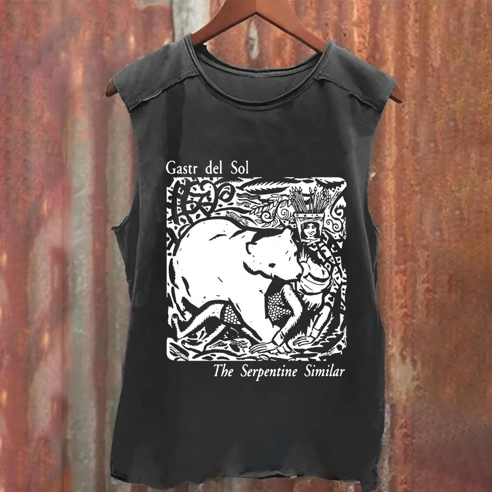 Unisex Vintage Washed  Gastr del Sol Band  Tank Top