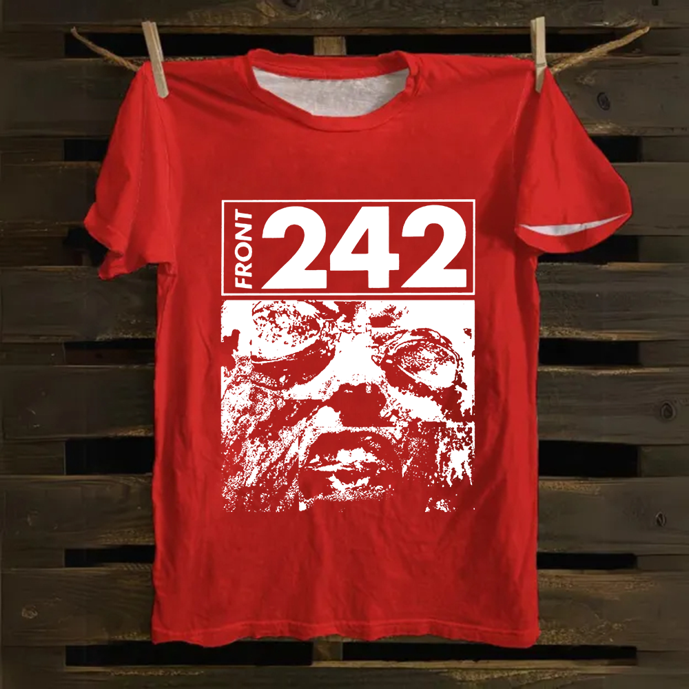 Unisex Vintage  Front 242 Rock Band Cotton T-Shirt