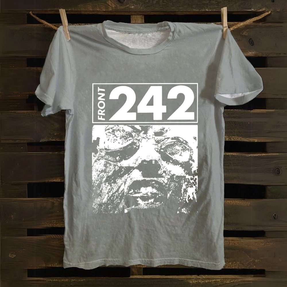 Unisex Vintage  Front 242 Rock Band Cotton T-Shirt