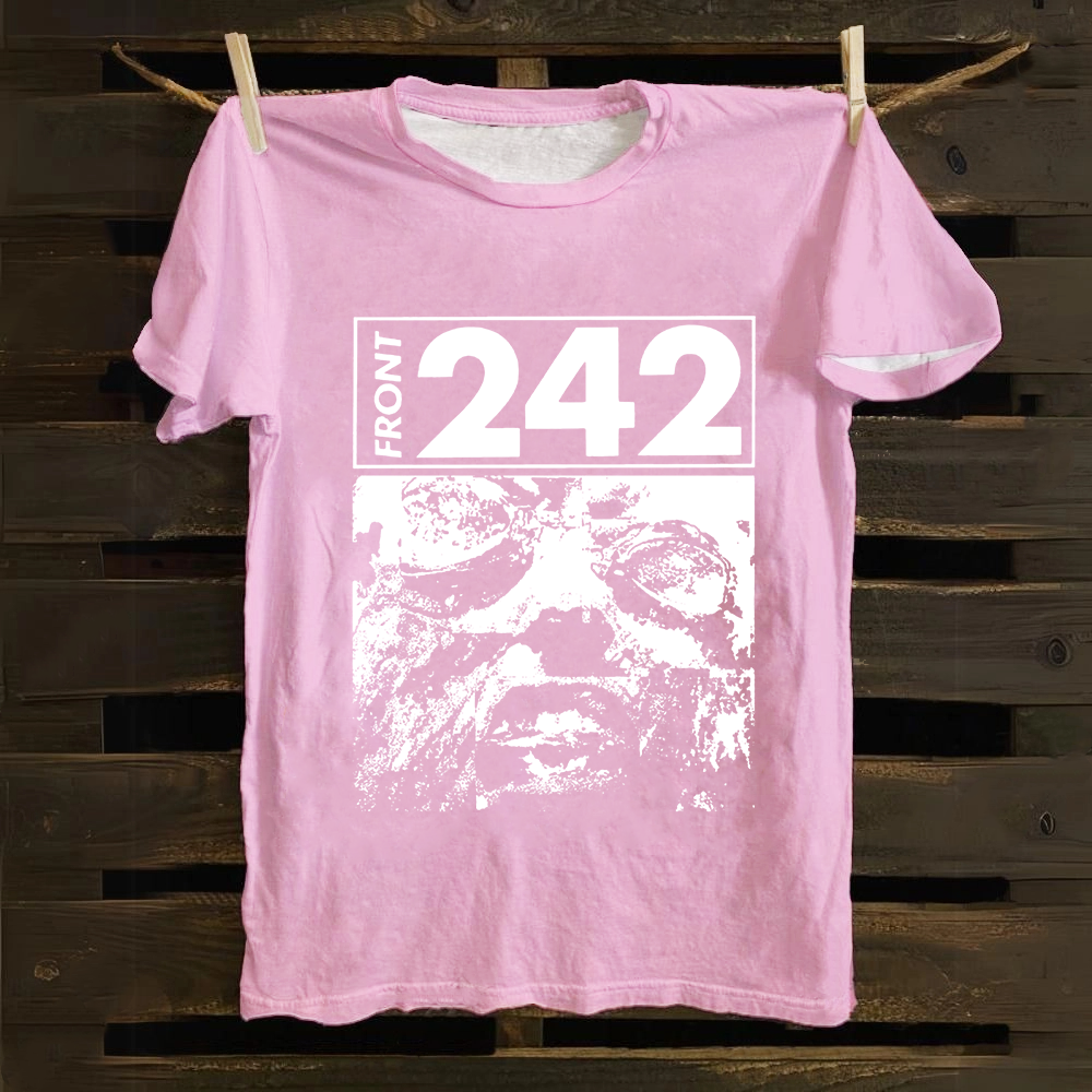 Unisex Vintage  Front 242 Rock Band Cotton T-Shirt