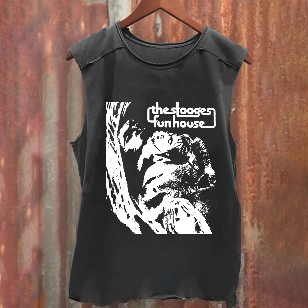 Unisex Vintage Washed The Stooges Band Fun House Songs Tank Top