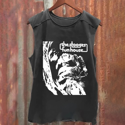 Unisex Vintage Washed The Stooges Band Fun House Songs Tank Top