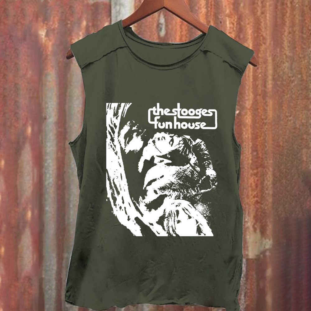 Unisex Vintage Washed The Stooges Band Fun House Songs Tank Top