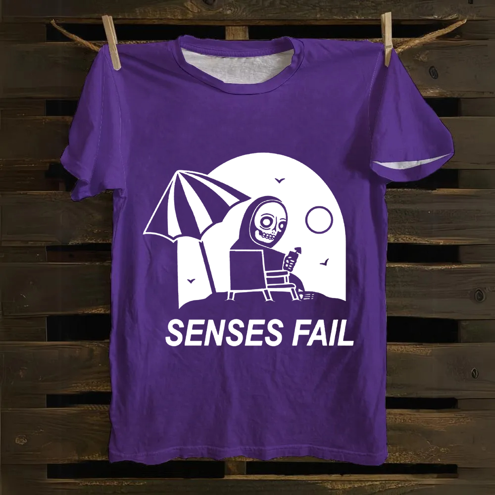 Unisex Vintage Senses Fail Band  Cotton T-Shirt