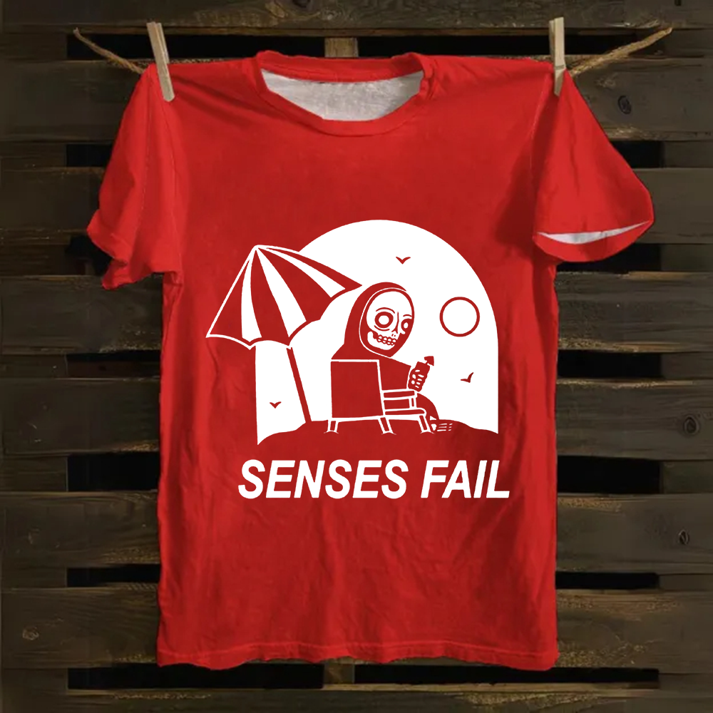 Unisex Vintage Senses Fail Band  Cotton T-Shirt