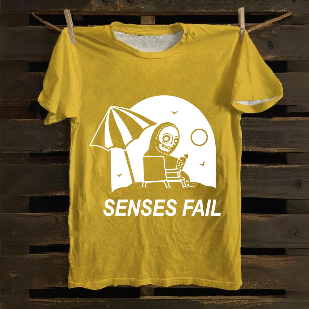 Unisex Vintage Senses Fail Band  Cotton T-Shirt