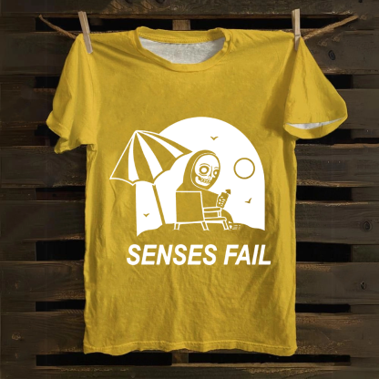 Unisex Vintage Senses Fail Band  Cotton T-Shirt