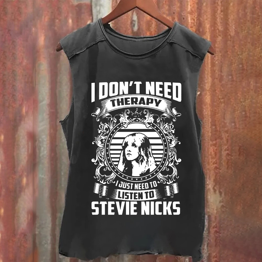 Unisex Vintage Washed Stevie Nicks Singer Tank Top