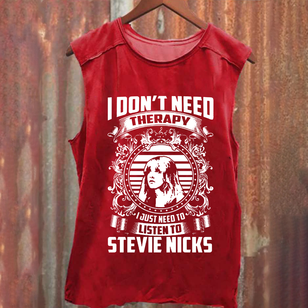 Unisex Vintage Washed Stevie Nicks Singer Tank Top