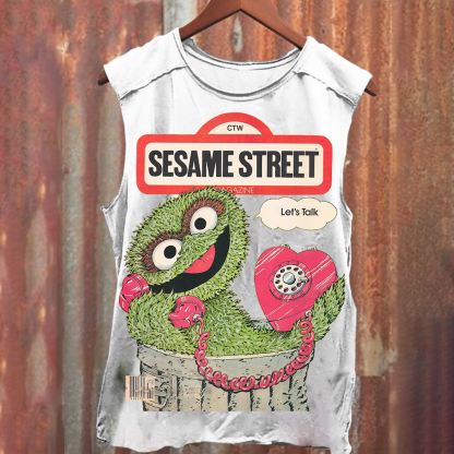 Ttalk Dirty Illustration Printed  Tank Top