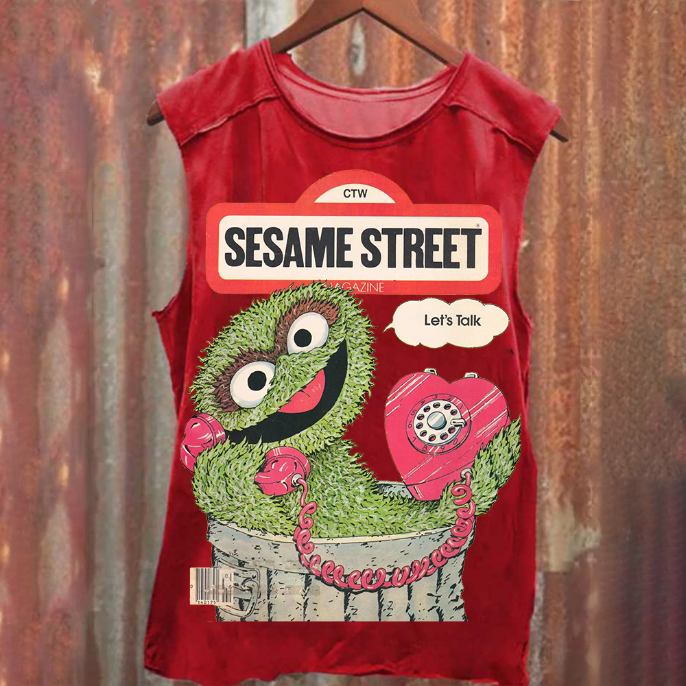 Ttalk Dirty Illustration Printed  Tank Top