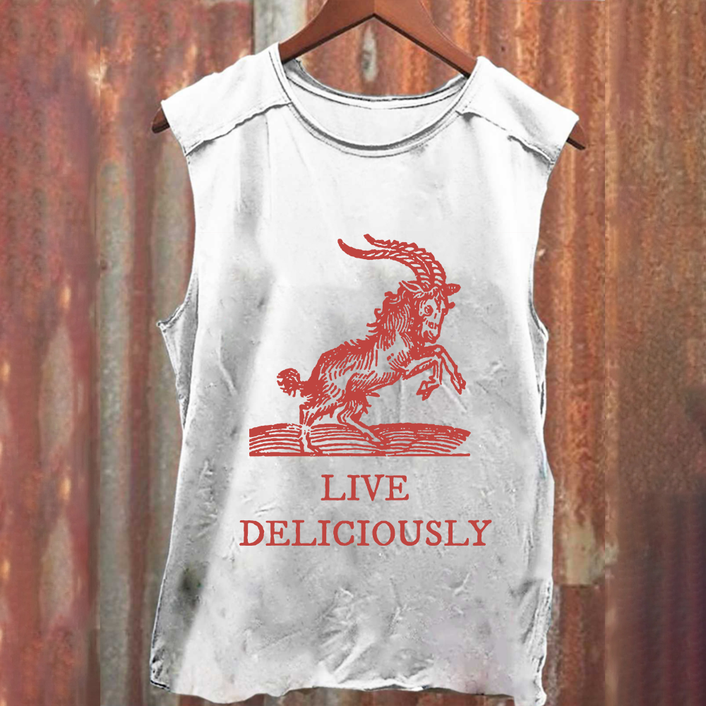 Unisex Vintage The Witch Live Deliciously Tank Top