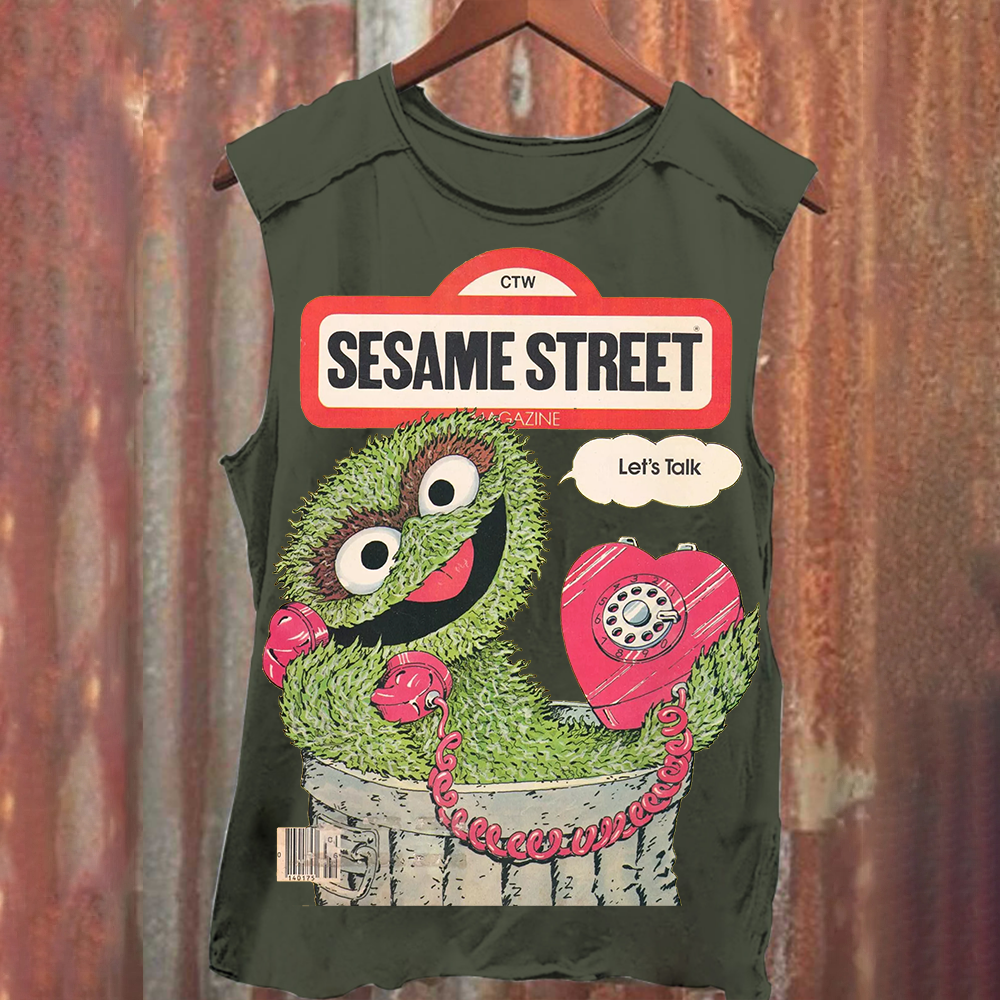 Ttalk Dirty Illustration Printed  Tank Top