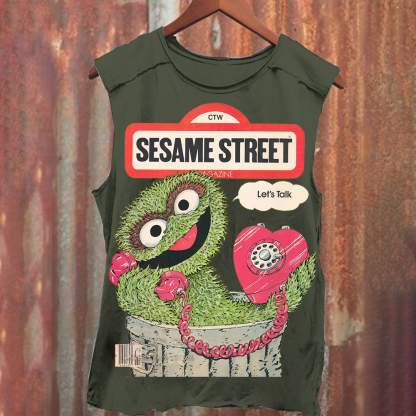 Ttalk Dirty Illustration Printed  Tank Top