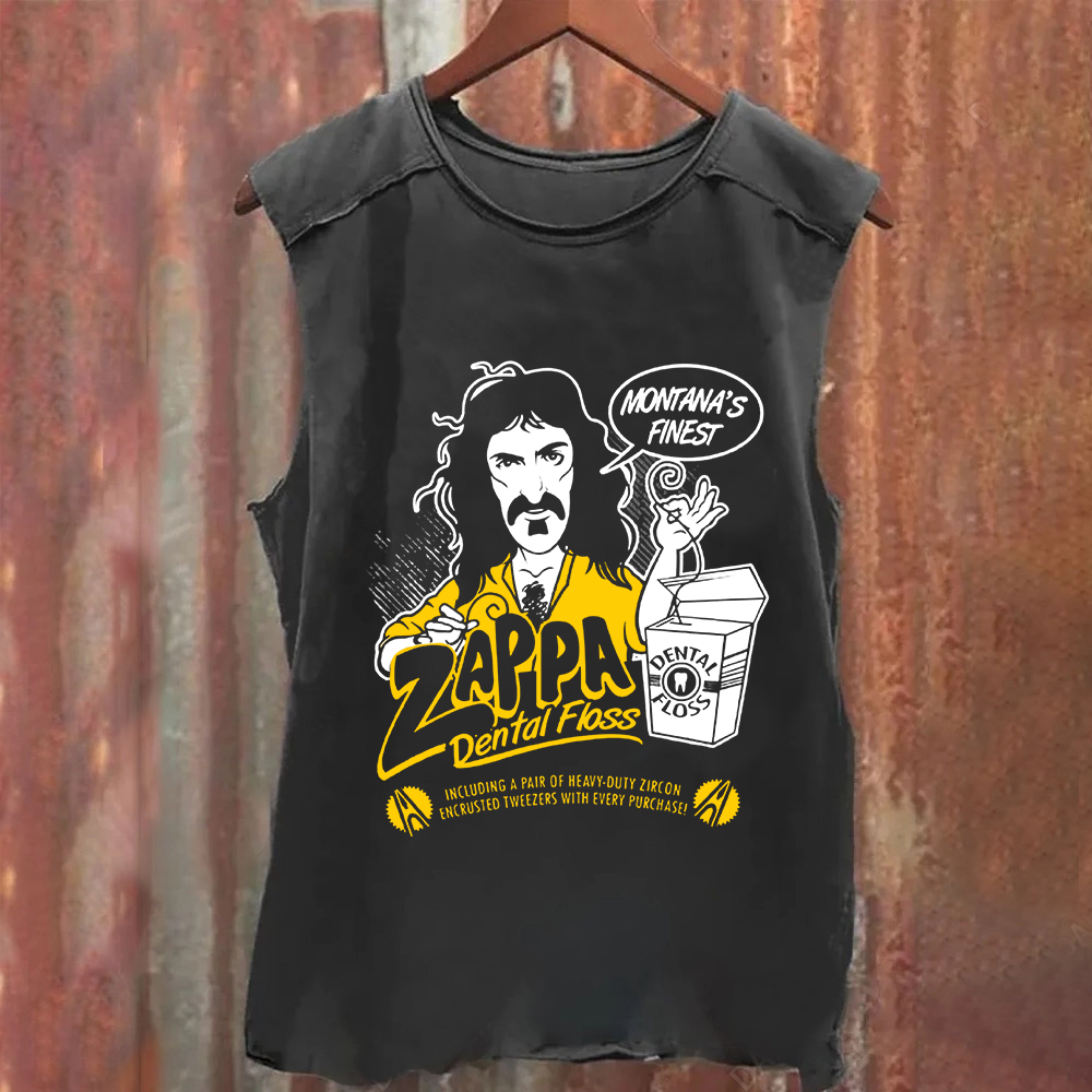 Unisex Vintage Washed Frank Zappa Composer Tank Top