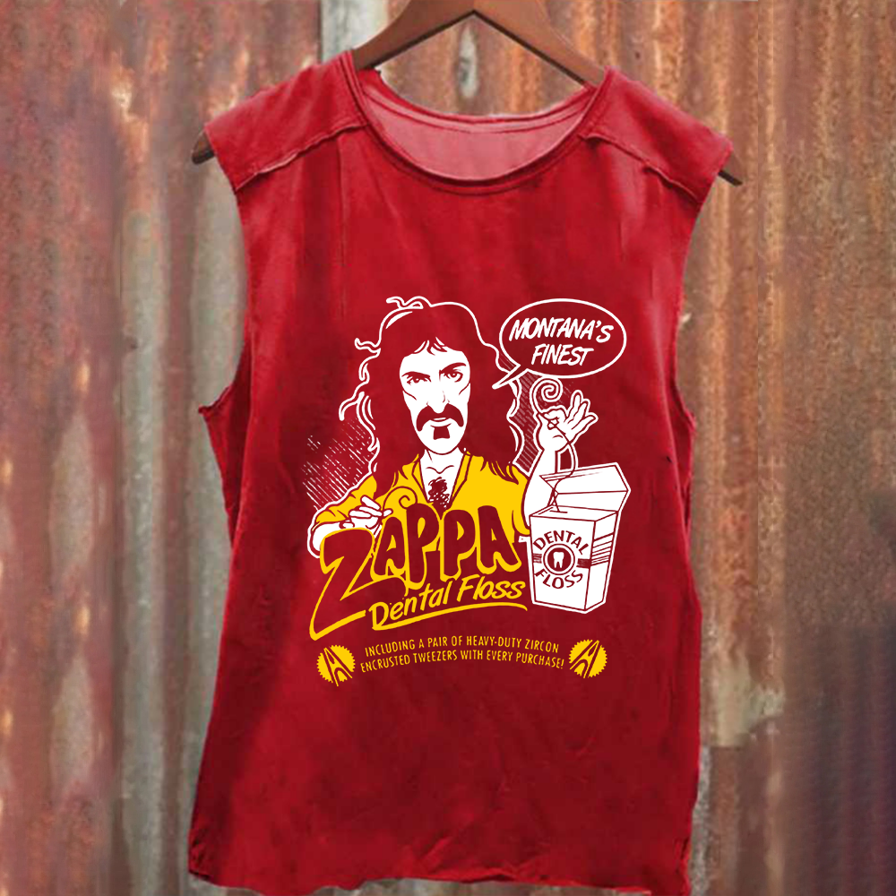 Unisex Vintage Washed Frank Zappa Composer Tank Top