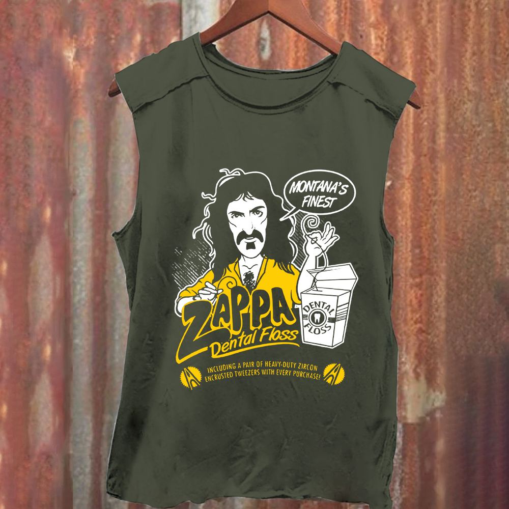 Unisex Vintage Washed Frank Zappa Composer Tank Top