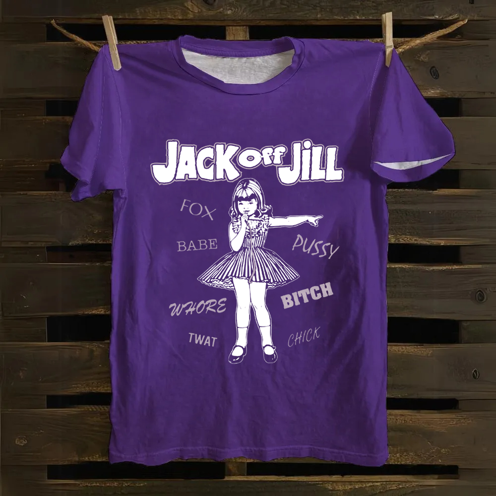 Unisex Vintage Jack Off Jill Band Cotton T-Shirt