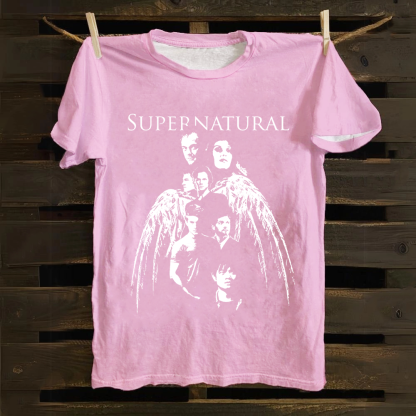 Unisex Vintage Supernatural TV Series Cotton T-Shirt