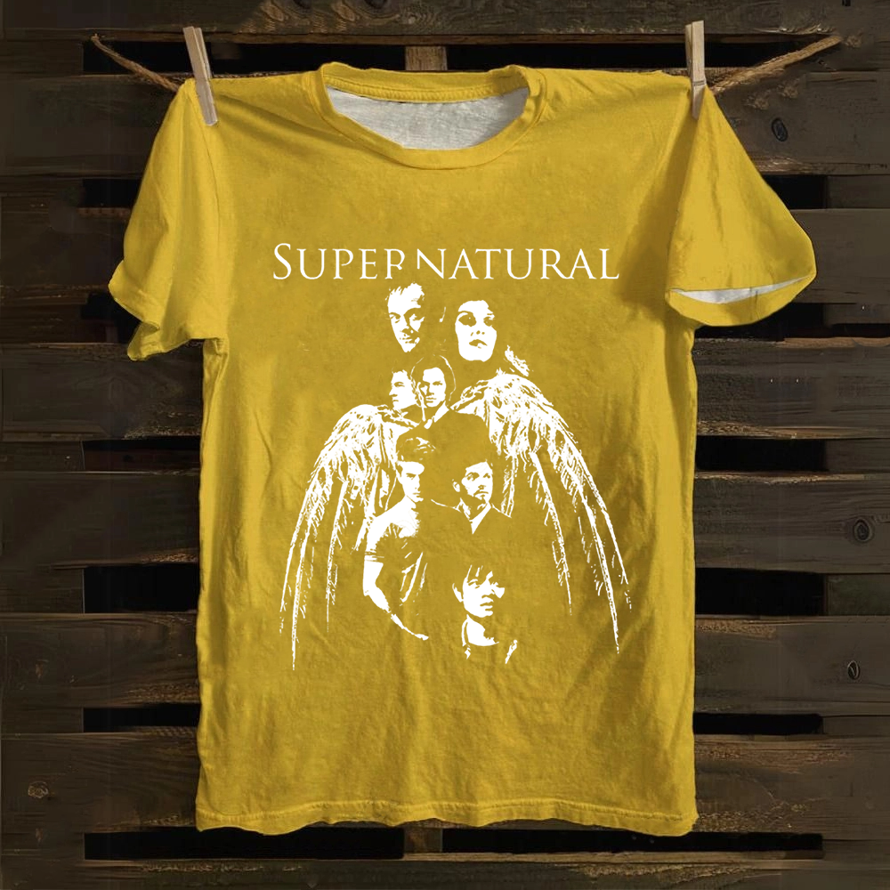Unisex Vintage Supernatural TV Series Cotton T-Shirt