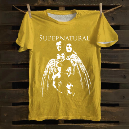 Unisex Vintage Supernatural TV Series Cotton T-Shirt