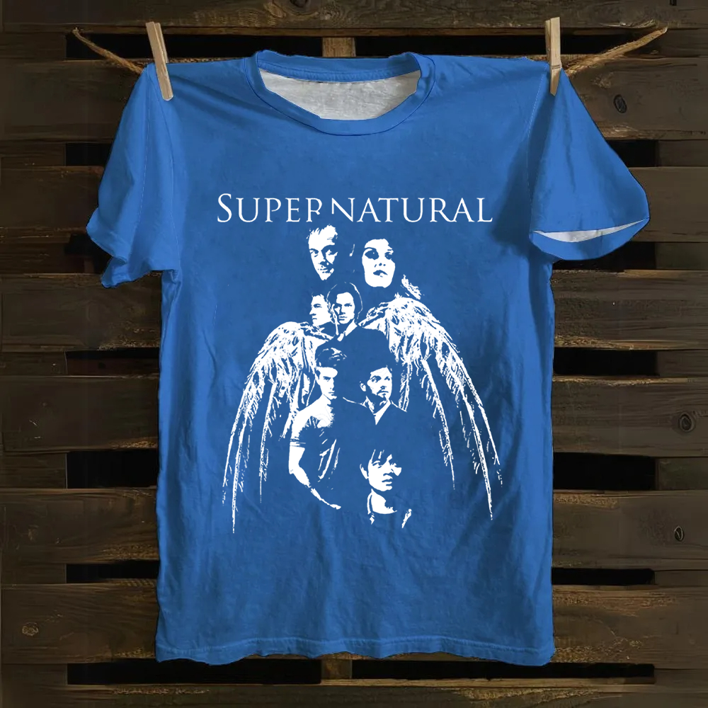 Unisex Vintage Supernatural TV Series Cotton T-Shirt