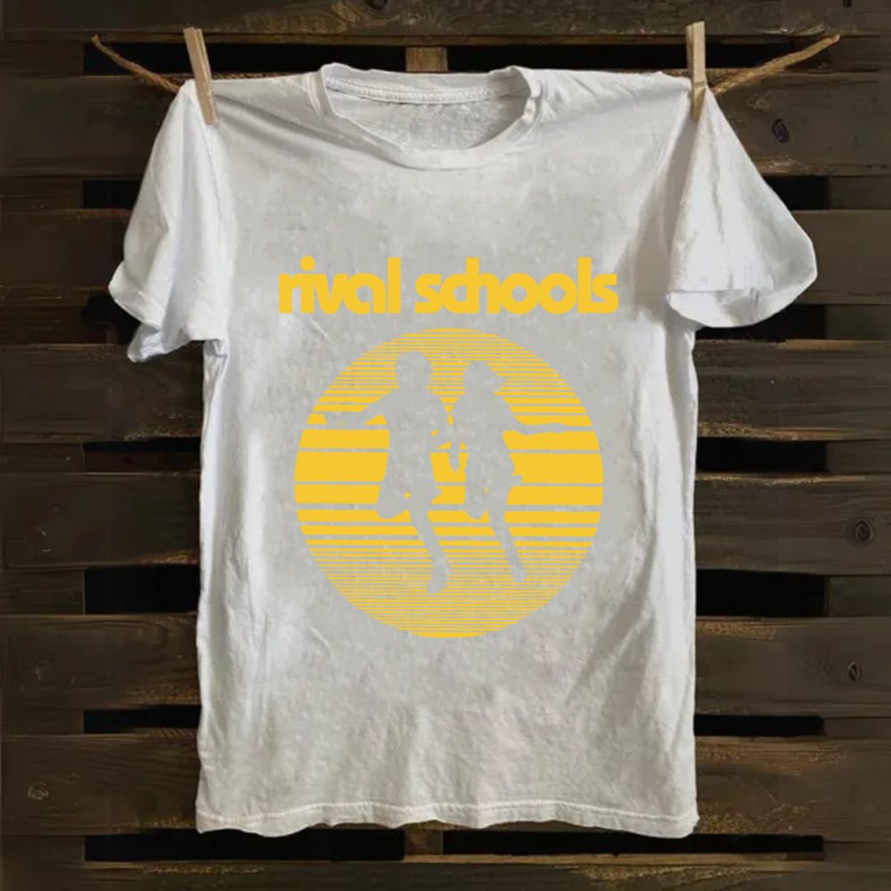 Unisex Vintage  Rival Schools Band Cotton T-Shirt