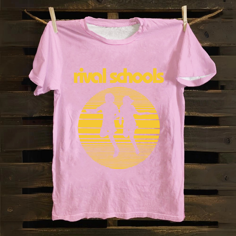 Unisex Vintage  Rival Schools Band Cotton T-Shirt