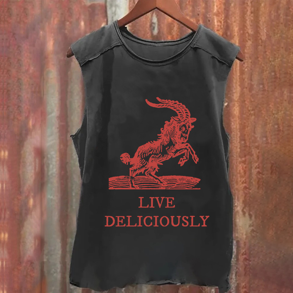 Unisex Vintage The Witch Live Deliciously Tank Top