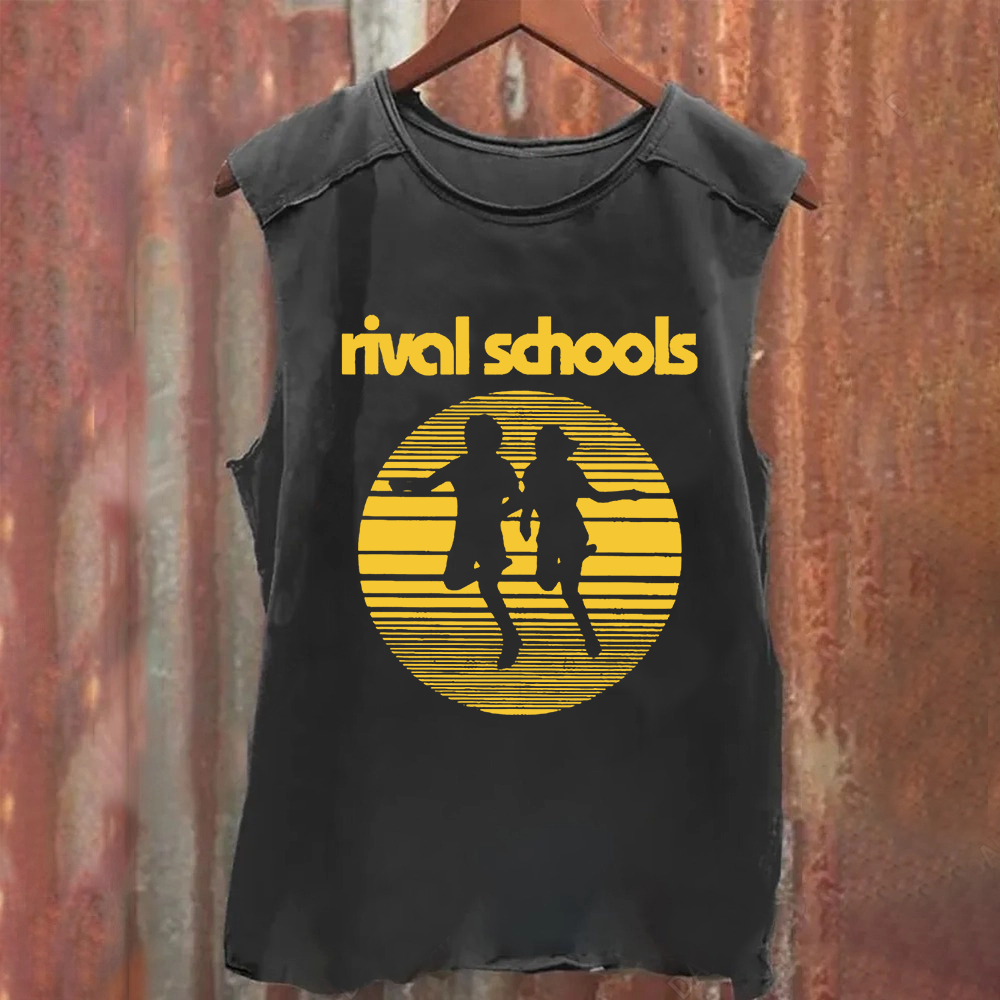 Unisex Vintage Washed  Rival Schools Band Tank Top