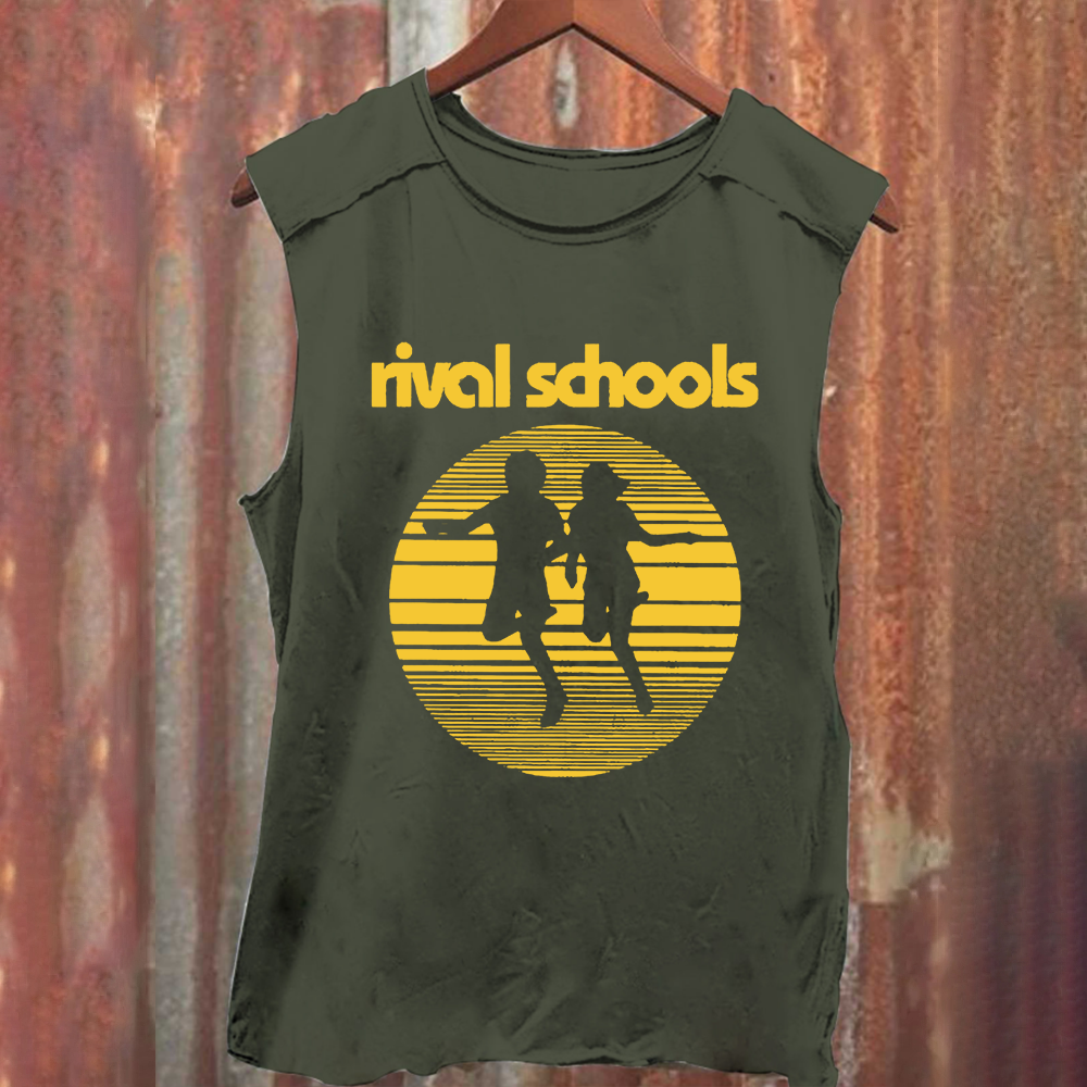Unisex Vintage Washed  Rival Schools Band Tank Top