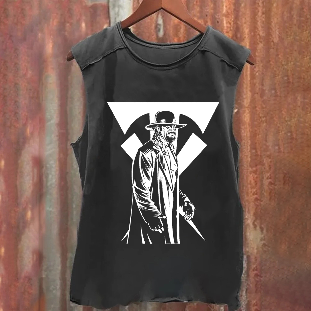 Unisex Vintage Washed  Wrestling The Undertaker Tank Top