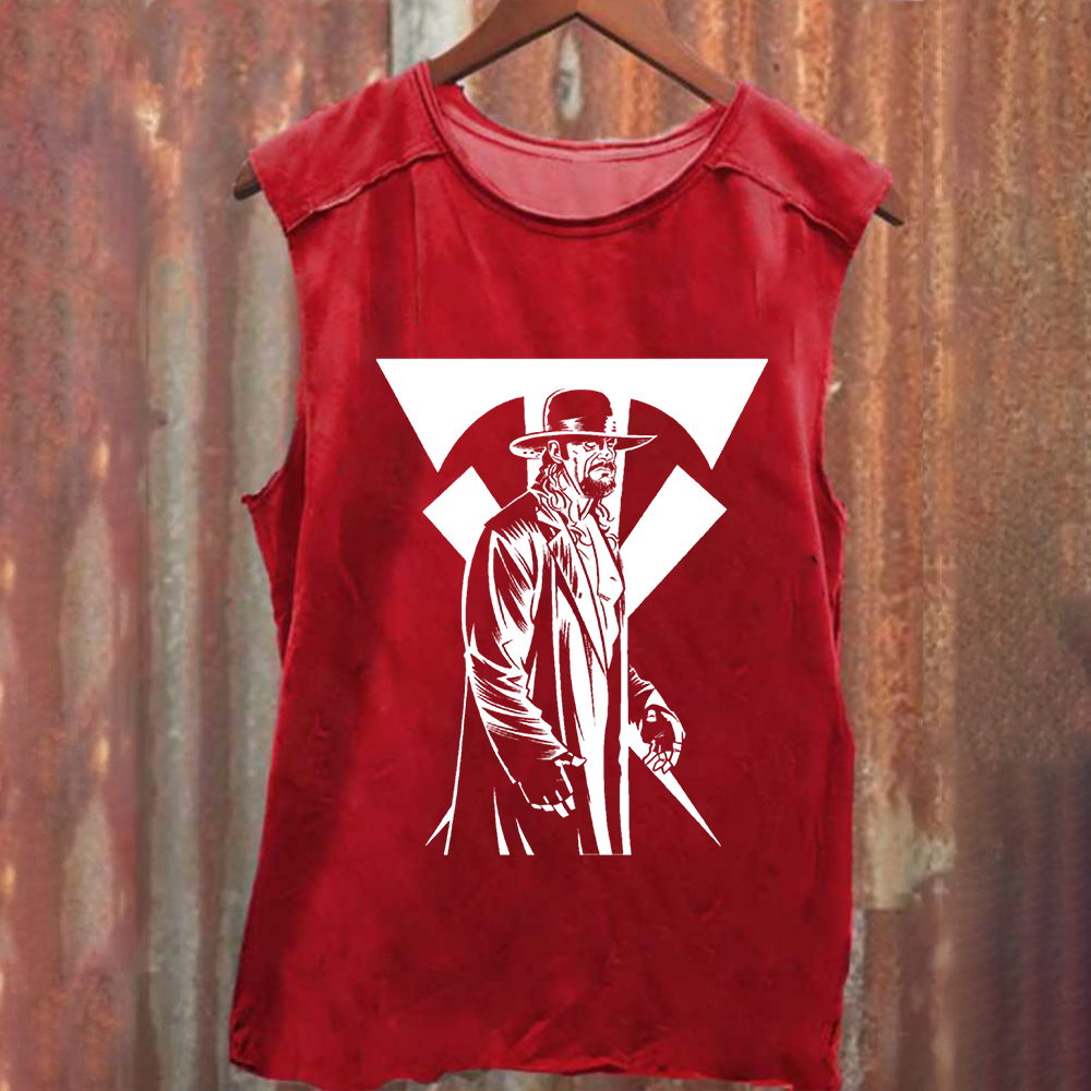 Unisex Vintage Washed  Wrestling The Undertaker Tank Top