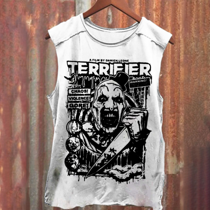 Unisex Vintage Terrifier Print CasualTank Top
