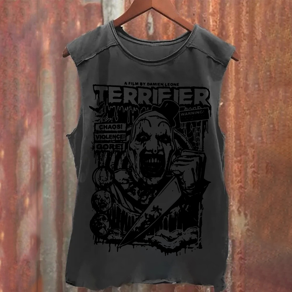 Unisex Vintage Terrifier Print CasualTank Top