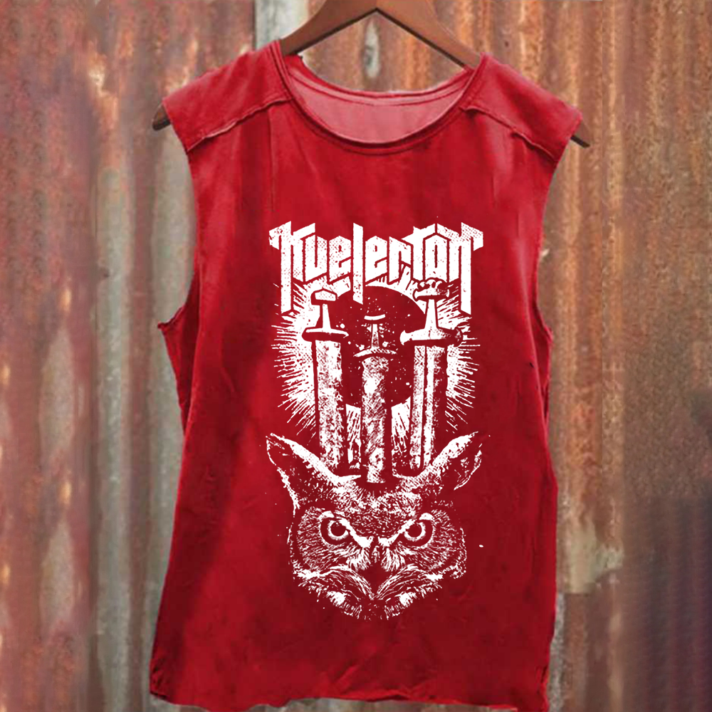 Unisex Vintage Washed Kvelertak Band  Tank Top