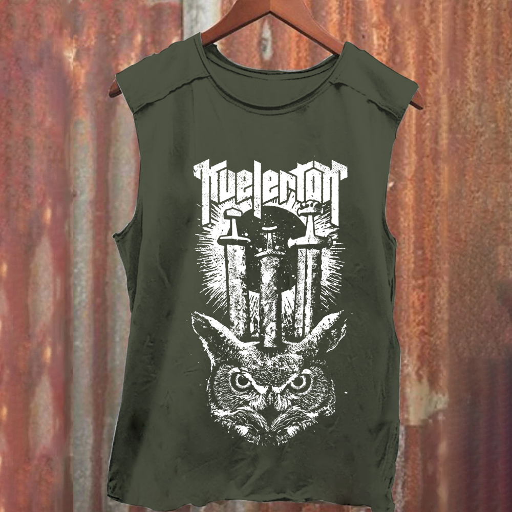 Unisex Vintage Washed Kvelertak Band  Tank Top