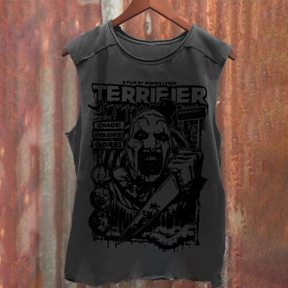 Unisex Vintage Terrifier Print CasualTank Top