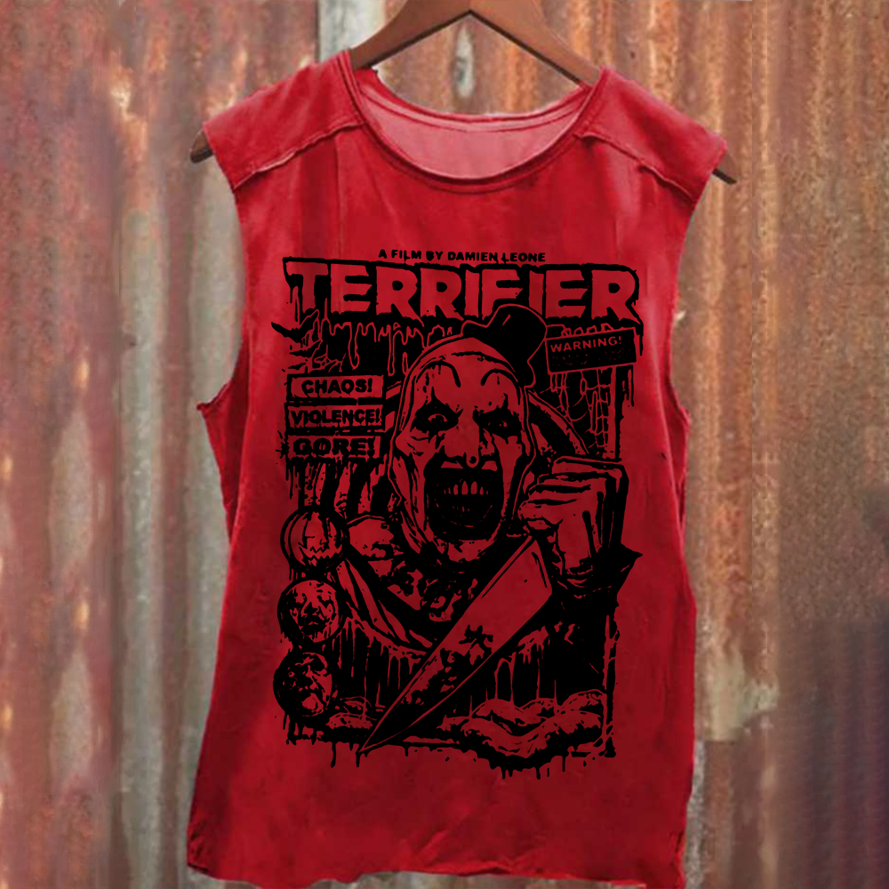 Unisex Vintage Terrifier Print CasualTank Top